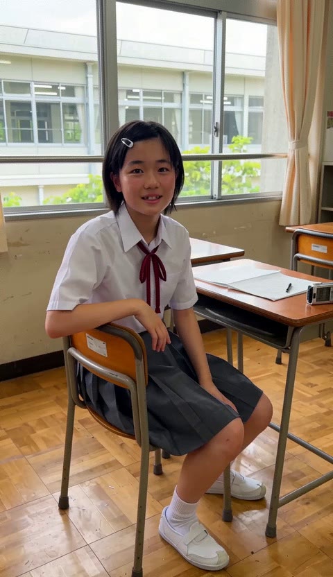 An InkFlick-generated handheld school-day vlog with a student laughing through an ordinary summer day